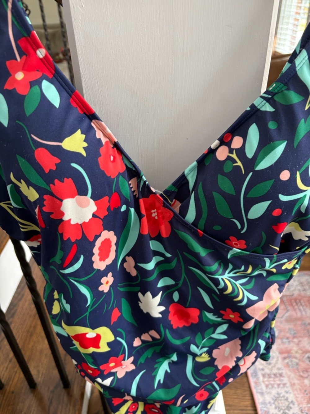 Boden Navy Floral One-Piece Size 14 - Picture 2 of 8